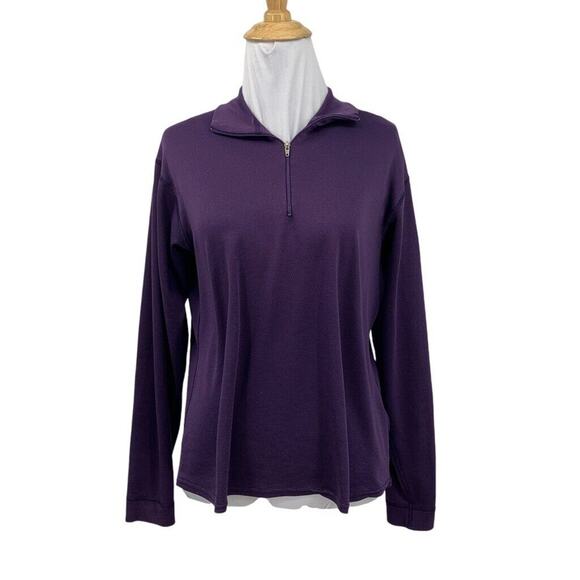 Vintage Patagonia Shirt Women M Medium Grape Capilene Pullover Base Layer Top - Picture 1 of 15